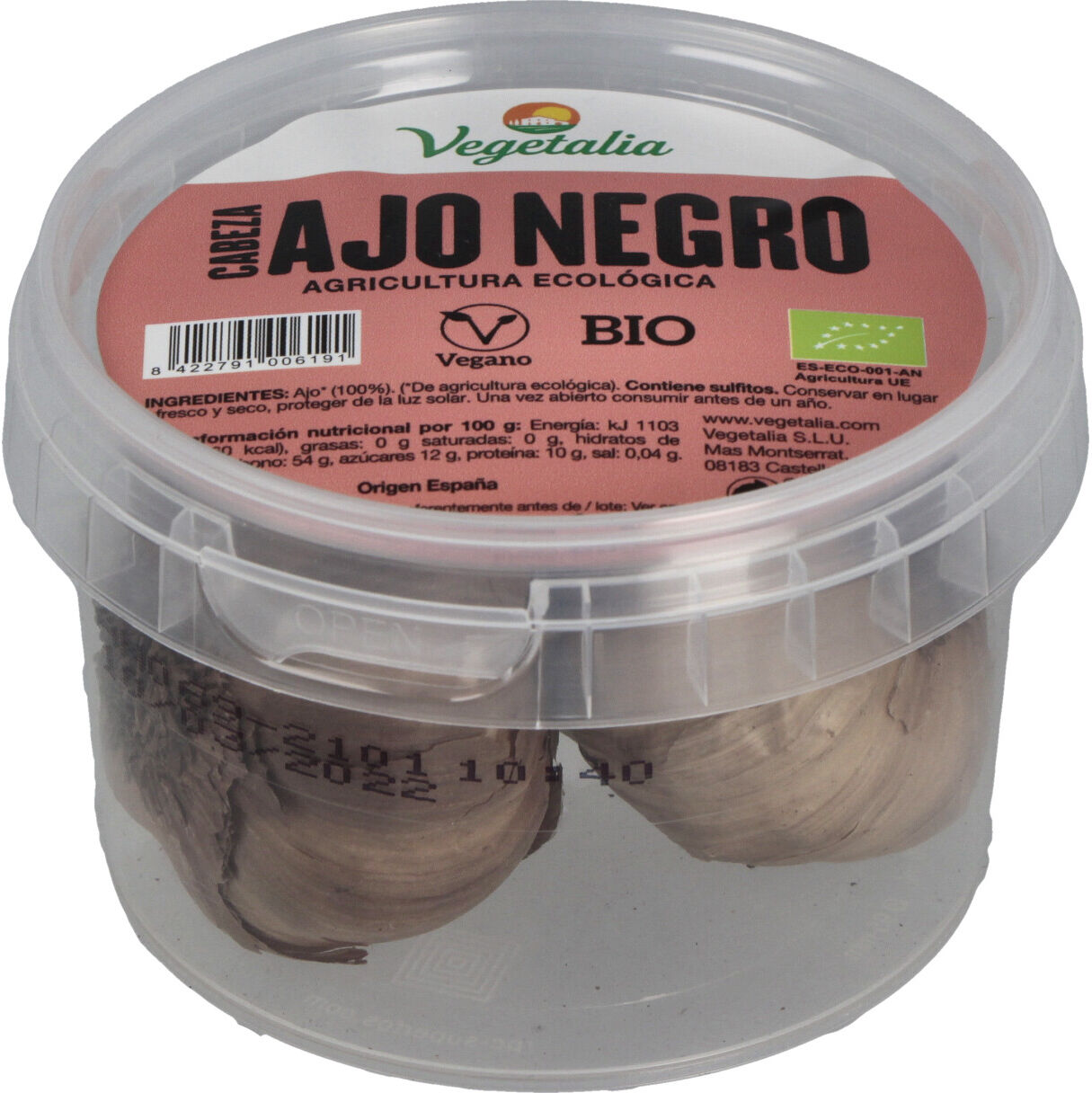 Vegetalia ajo negro fermentado 2uds. bio