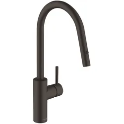 KLUDI E-GO Voice elektrisch, Spültisch-Einhandmischer mit Netzstecker tiefmattschwarz 423006677