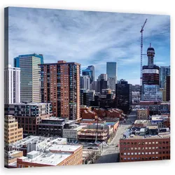 WANDBILD städte und architektur blau