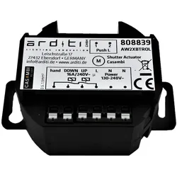 Bluetooth-Schaltaktor / Roll-Laden-Steuerung CASAMBI AW2XBTROL, Unterputz (UP), 230V AC, sek. 16A, für 2 externe Taster ARD-808839