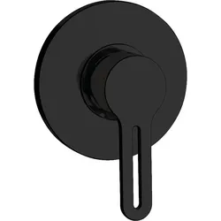 UP-Brausemischer Enzan Rosette Ø 116 mm mit Wandeinbaukörper schwarz matt