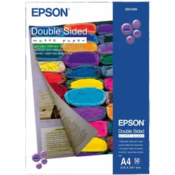 Epson Double-Sided Matte (178 g/m2, A4, 50 Stk.), Fotopapier, Weiss