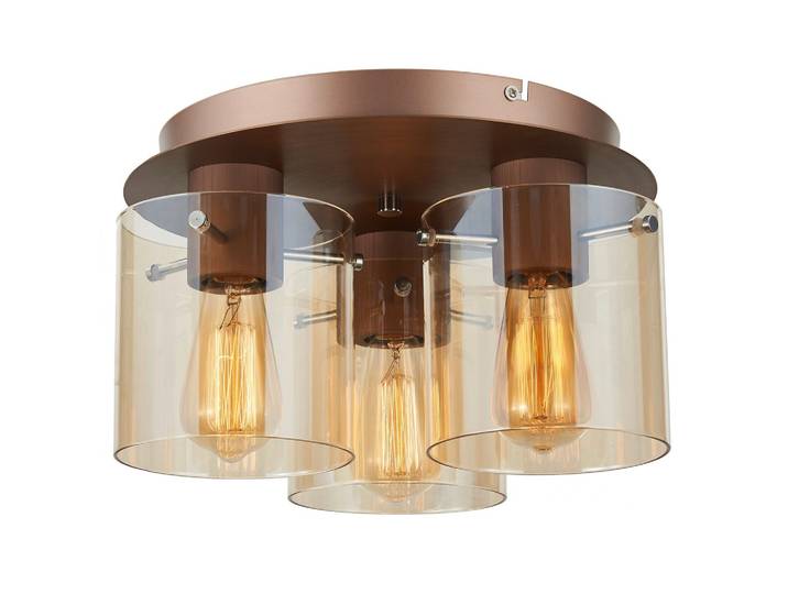 Deckenleuchte Beth Bernsteinfarben max. 60 Watt Deckenlampe