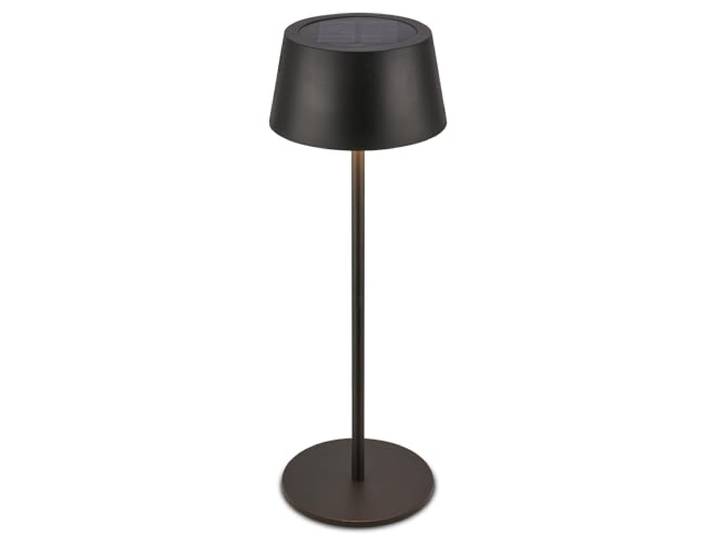 BRILONER - LED Tischlampe kabellos IP44 mit Touch, CCT, dimmbar, Solar, Nachttischlampe, Leselampe, LED Lampe, Campinglampe, Tischleuchte, Akku Lampe, Outdoor, 11,5x34 cm, Schwarz