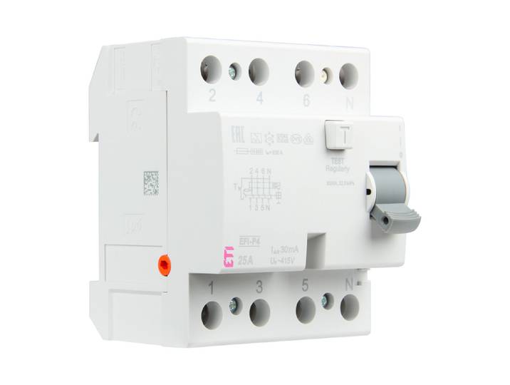Max Hauri FI-Schutzschalter 3P+N 25A 30mA Typ A 10kA