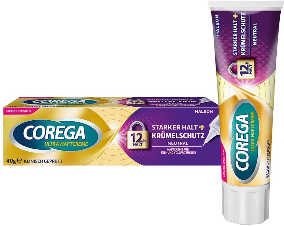 Corega Ultra Haftcreme Starker Halt + Krümelschutz