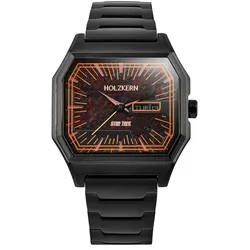 Holzkern Herrenuhr Quarz Star Trek™ Space Warp Marmor/Schwarz