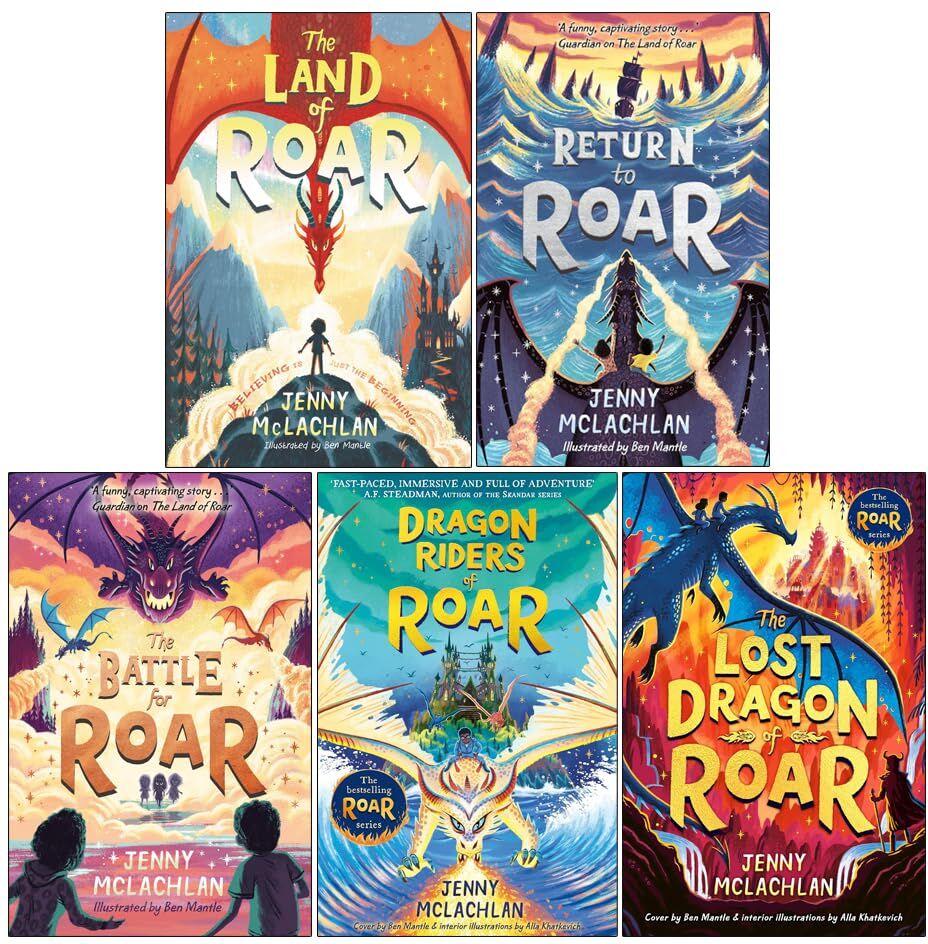 Farshore Ltd The Land of Roar Series 1-5 Books Collection Set by Jenny McLachlan (The Land of Roar, Return to Roar, The Battle for Roar, Dragon Riders of Roar, The