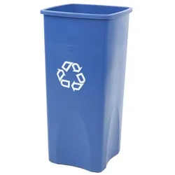 Mülleimer Rubbermaid Untouchable Container Blau 87 L Abfallbehälter mit Reissverschluss mit Recyclingsymbol