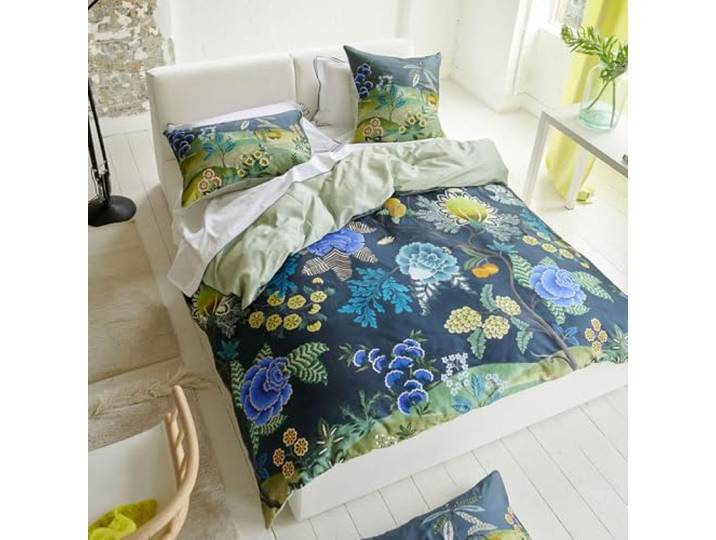 Housse de Couette\, Brocart Indigo\, 140 x 200 cm\, Designers Guild