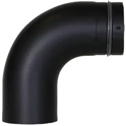 Bertrams Pelletino Bogen 10BG90-100G 100 x 0,6 mm, gussgrau, 90°, ohne Reinigungsöffnung, glatt