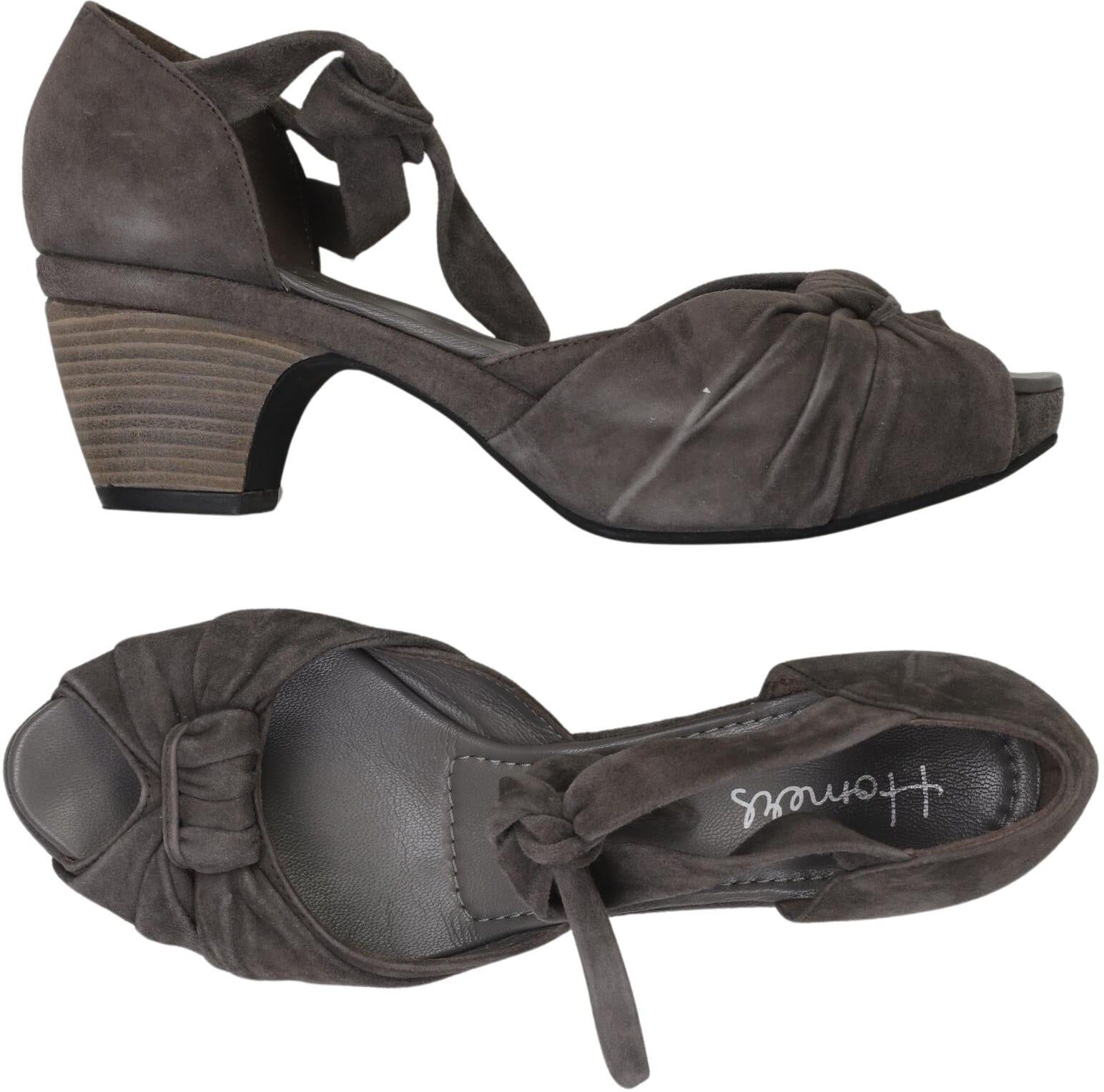 Homers Damen Pumps, Grau, Gr. EU 40, Leder - Second Hand