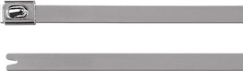 HellermannTyton 111-94339 MBT33H-SS316-ML Kabelbinder 838mm 7.90mm Silber mit Kugelverschluss, UV-stabilisiert 1St.
