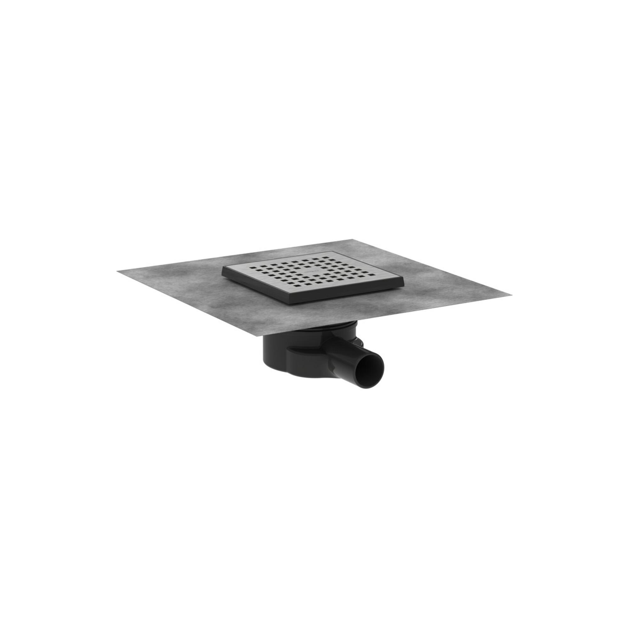hansgrohe Punktablauf RainDrain Point 150x150mm, Set, Edelstahl gebürstet (56248800)