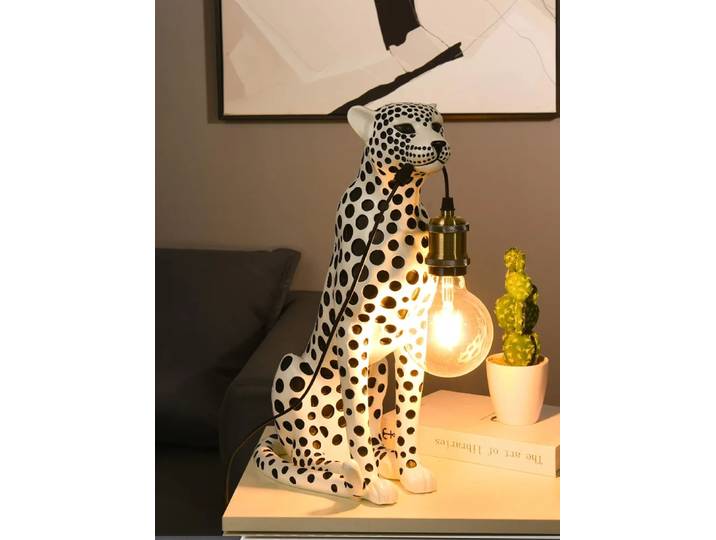 Sculpture de guépard de créativité moderne, décoration de salle, Figurine d'animal, modèle de Table de salon, décoration de maison et accessoires d'ornements