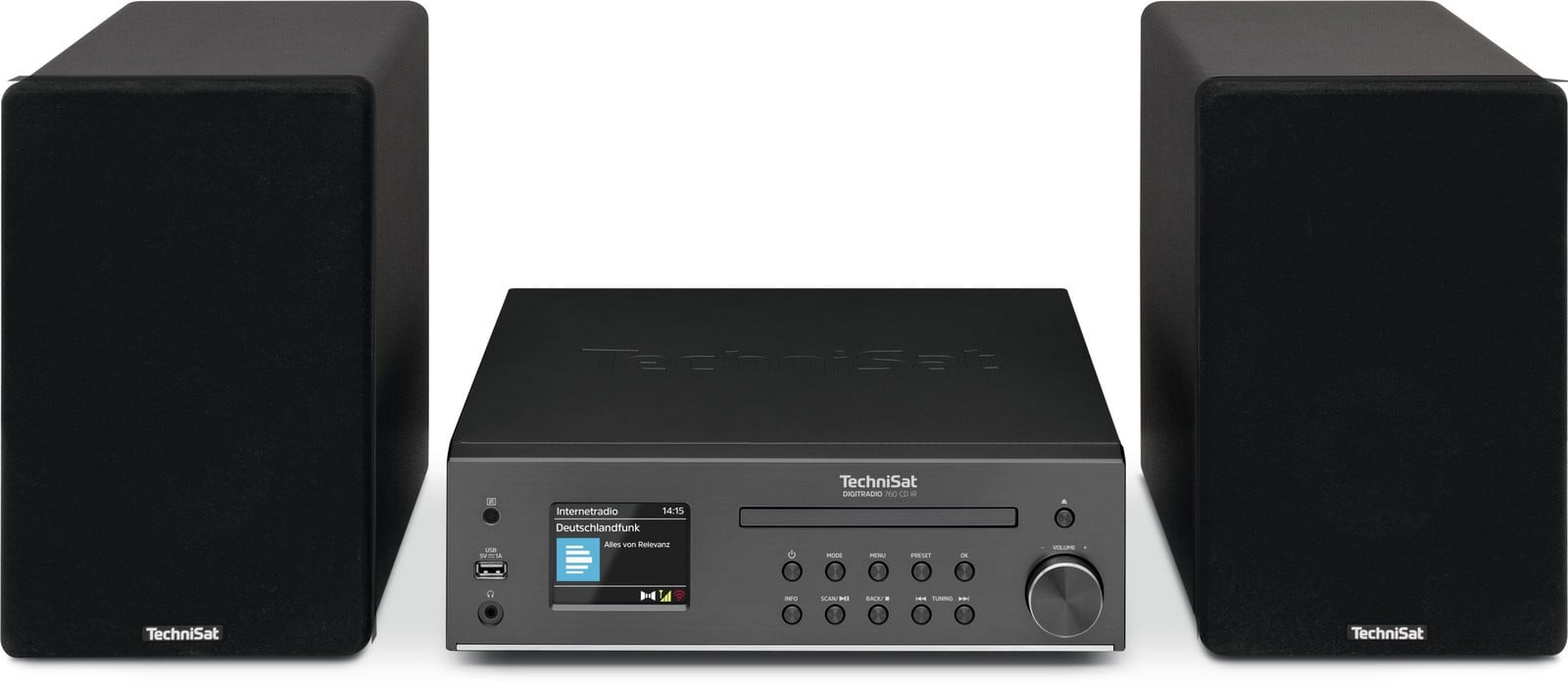 TechniSat DIGITRADIO 760 CD IR Muzieksysteem - DAB+ FM Internetradio Bluetooth CD-speler - Zwart