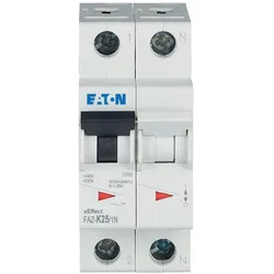 Eaton 278714 Leitungsschutzschalter, 25 A, 1p+N, Charakteristik: K FAZ-K25/1N