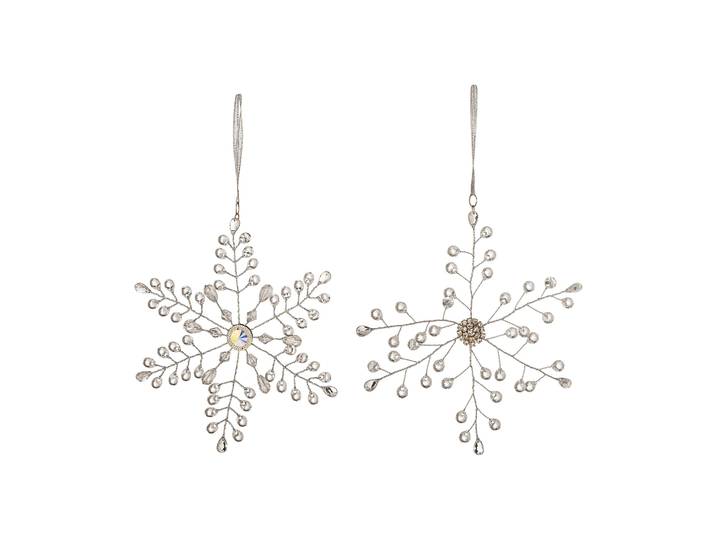 Bloomingville Miku suspension de Noël Transparent, 2 pièces, 17 cm
