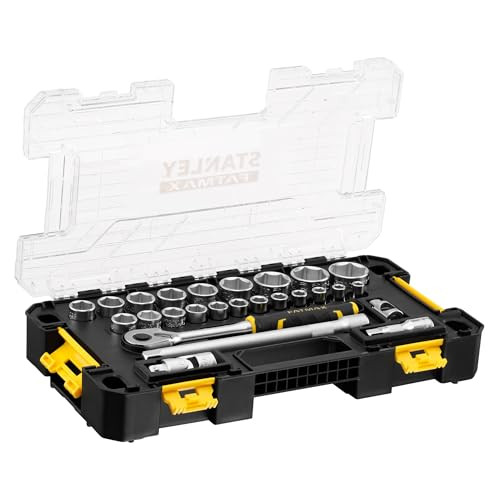 Stanley 1/2 inch set van 26 stuks in roestvrij staal