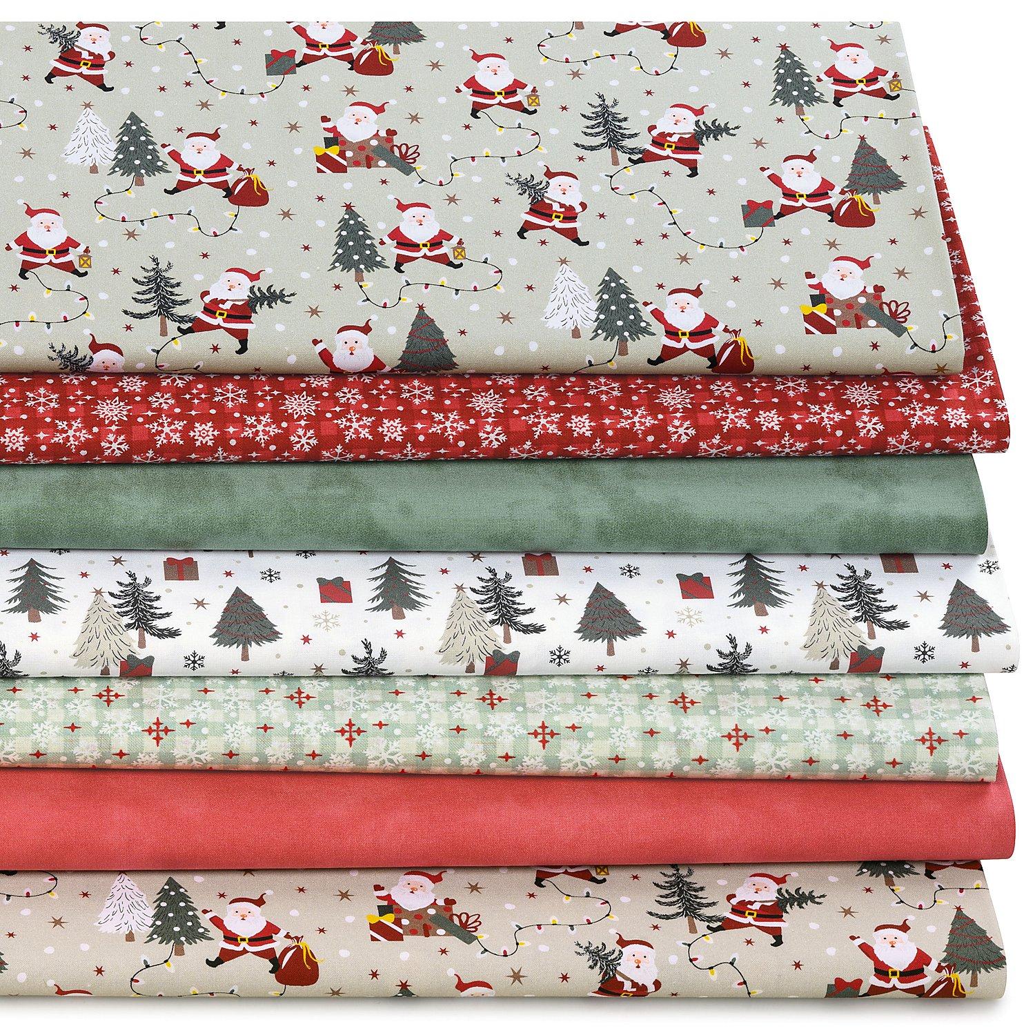 Patchwork- und Quiltpaket "Santa modern", grün-color