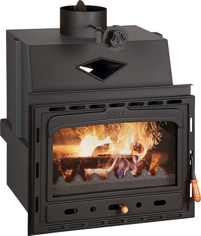 Kamineinsatz PRITY C | 15,8 kW | A+ Effizienz | Ø200 mm | Gusseisentür | Holzofen kompakt