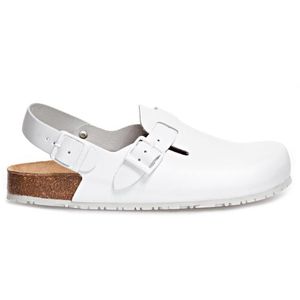Abeba Berufsschuhe Nature 8040, OB, Clogs, Unisex, Echt Leder, weiß, Gr. 43