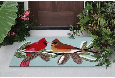 Lush Decor Frontporch Cardinals Indoor/Outdoor Mat
