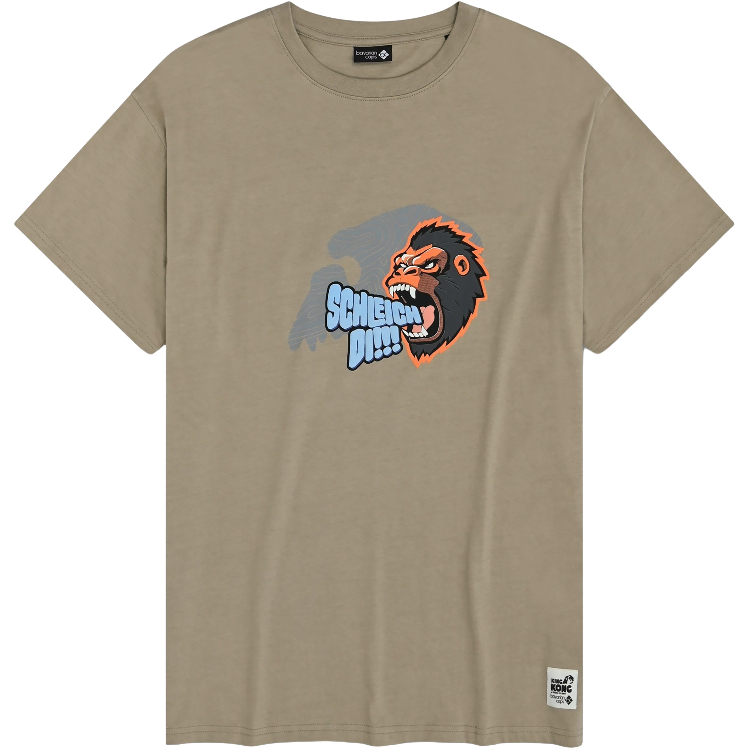 Bavarian Caps King Kong Herren T-Shirts beige Größe M Lifestyle Hautfreundlich