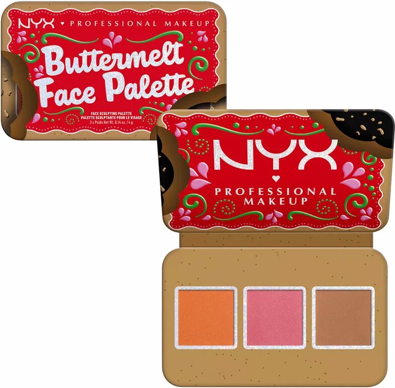 NYX-PROFESSIONAL-MAKEUP - Face Palette Blush und Bronzer Duo Light, Buttermelt, Set,  Light/Medium