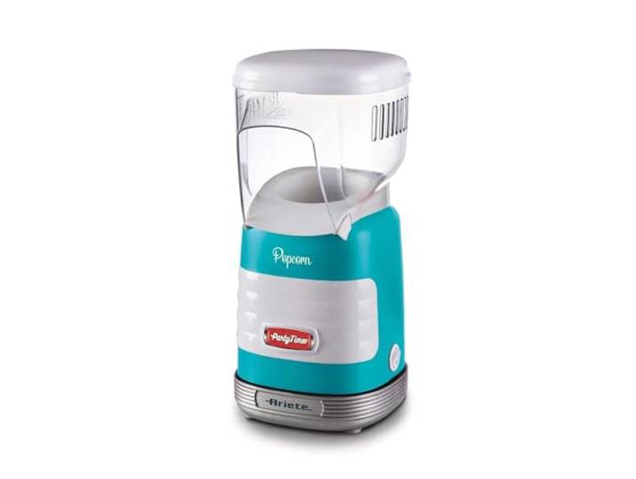 Ariete 2956, Pop Corn Party Time, Pop Corn Machine, 60 g maïs voor Pop Corn in 2 minuten met hete lucht, vetvrij, 1000 watt, lichtblauw