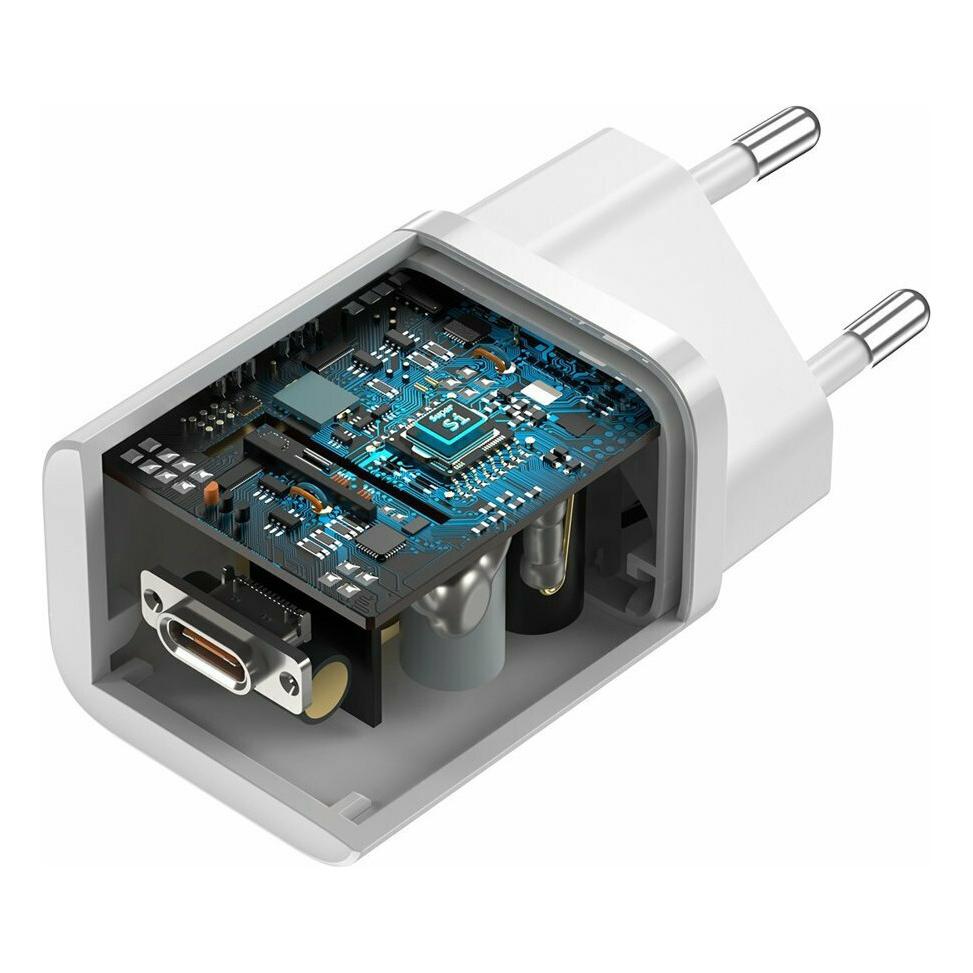Baseus Super Si Quick Charger 1C 25W EU White (25 W, 1 Port) (CCSP020102)