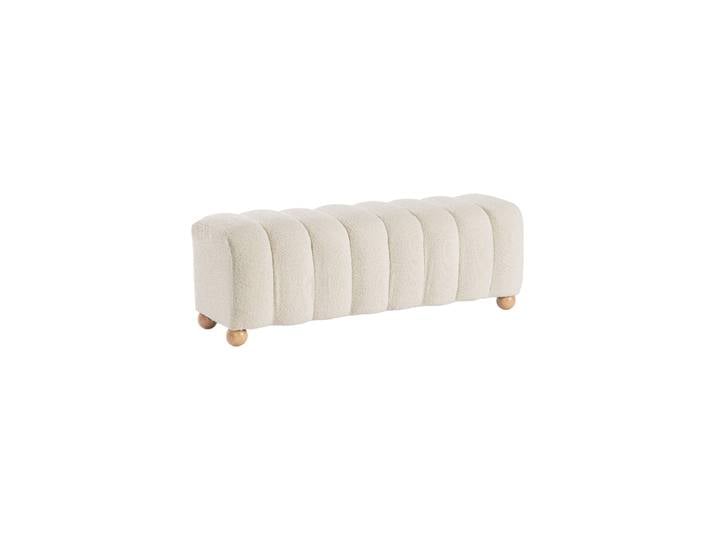 Design Sitzbank „Zora“ Weiss Bouclé Bizzotto