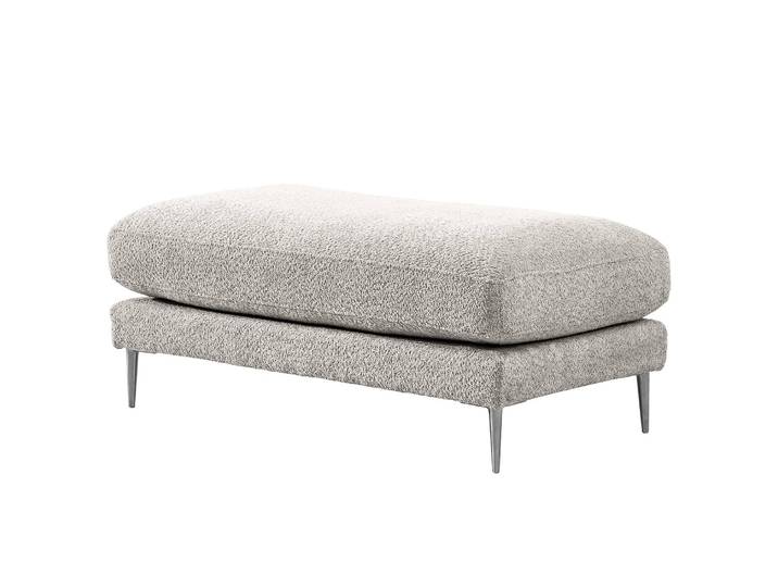 Repose-pieds capitonné Kelson 122 x 47 x 122cm Vert Bouclè Abby: Gris
