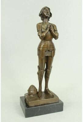 Bronzhaus Signed Leonard Joan Of Arc Bronze Marble Sculpture Hot Cast Home Decor Figurine