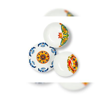 Excelsa 18-Teiliges Geschirrset Messina Porzellan Bunt