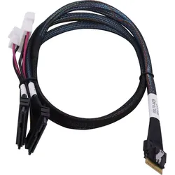 Microchip Technology 2305500-R Serial Attached SCSI (SAS)-Kabel 0,8 m Schwarz, Mehrfarbig