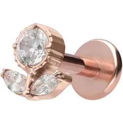 Titan Labret mit Innengewinde KRISTALLBLUME