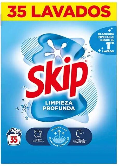 SKIP Detergente Lavadora En Polvo Con Aceleradores De Lavado 35 Dosis