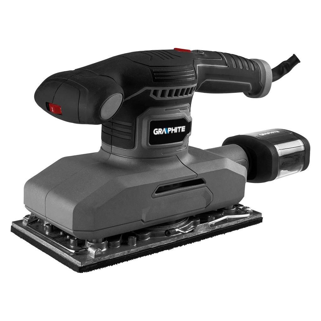Graphite 380-W-Schleifmaschine mit einem Fuss von 115 x 230 mm (Exzenterschleifer, Schwingschleifer) (59G329)