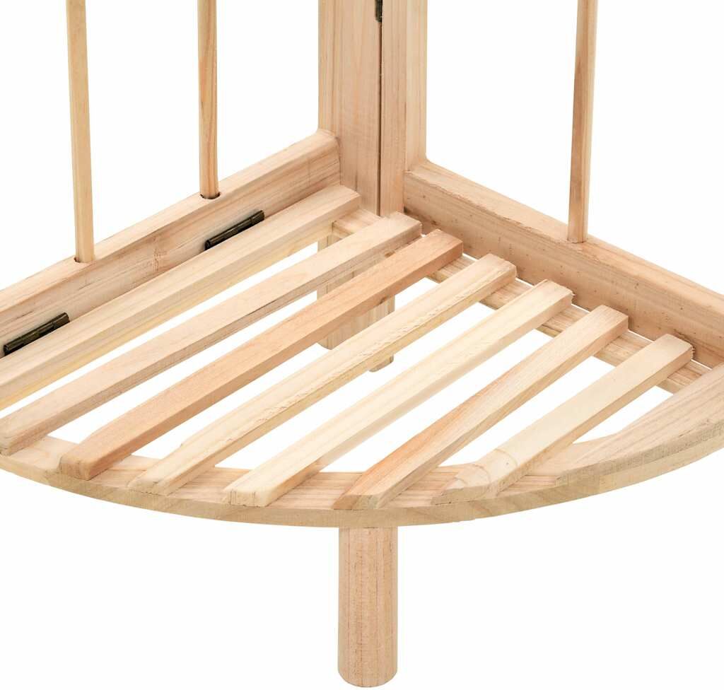 vidaXL Étagère d'angle bois de cèdre 27 x 27 x 110 cm