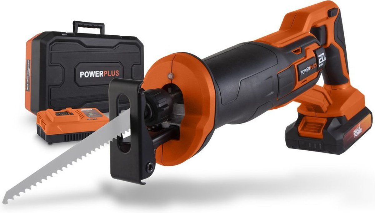 Powerplus POWDP25110 Accu Reciprozaag 20V inclusief 2,0 Ah accu en oplader