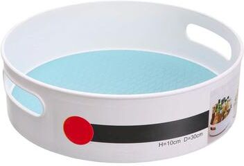 KitchenCuration Anti Skid 360 Rotating Storage Tray Blue Small