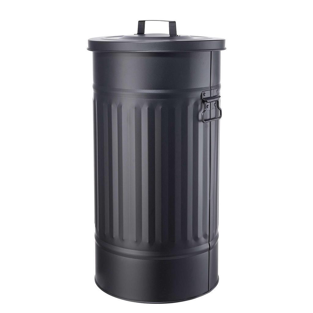 Butlers Mülltonne, Schwarz, Metall, 34x64x34 cm, Küchen, Küchenausstattung, Mülleimer