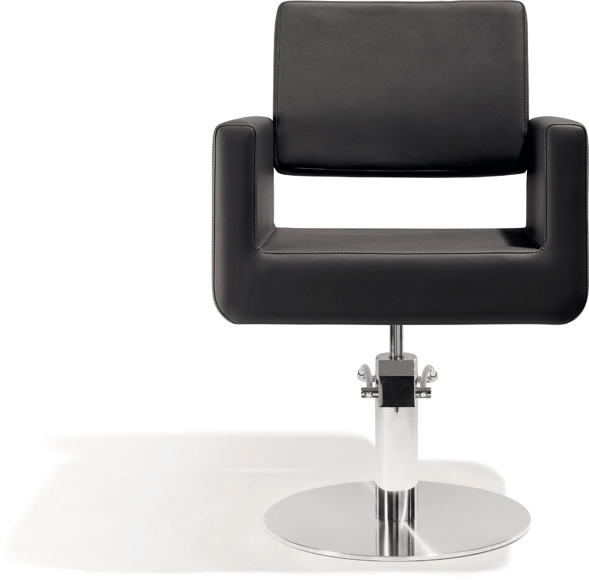 Sibel Felicitas Friseurstuhl Schwarz mit Runder Basis SN-0180530