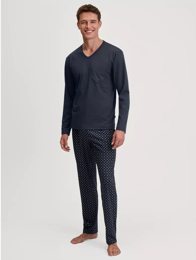 Calida - Pyjama-Set, langarm, für Herren, Saphirblau, Größe XXL