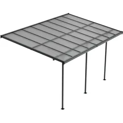TERRASSENDACH Borneo Aluminium 4,9x3m dunkelgrau