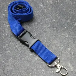 100 Schlüsselband mit Sicherheitsverschluss blau, Polyester