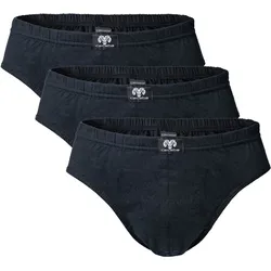 CECEBA Herren Slips, 3er Pack - Sport Slip, Basic, Baumwolle, M-8XL, einfarbig Schwarz / 8XL