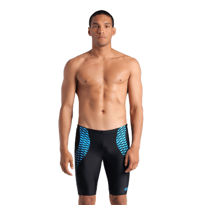 Badehose ARENA "arena Feel Herren Openings Jammer Badehose", Herren, Gr. 5M, N-Gr, schwarz (schwarz, turquoise), Obermaterial: 80% Polyamid, 20% Elasthan, Badehosen Badehose