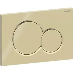 Geberit Sigma01 BetPl., rund, 2-Mengen-Sp. edelmessing galvanisiert